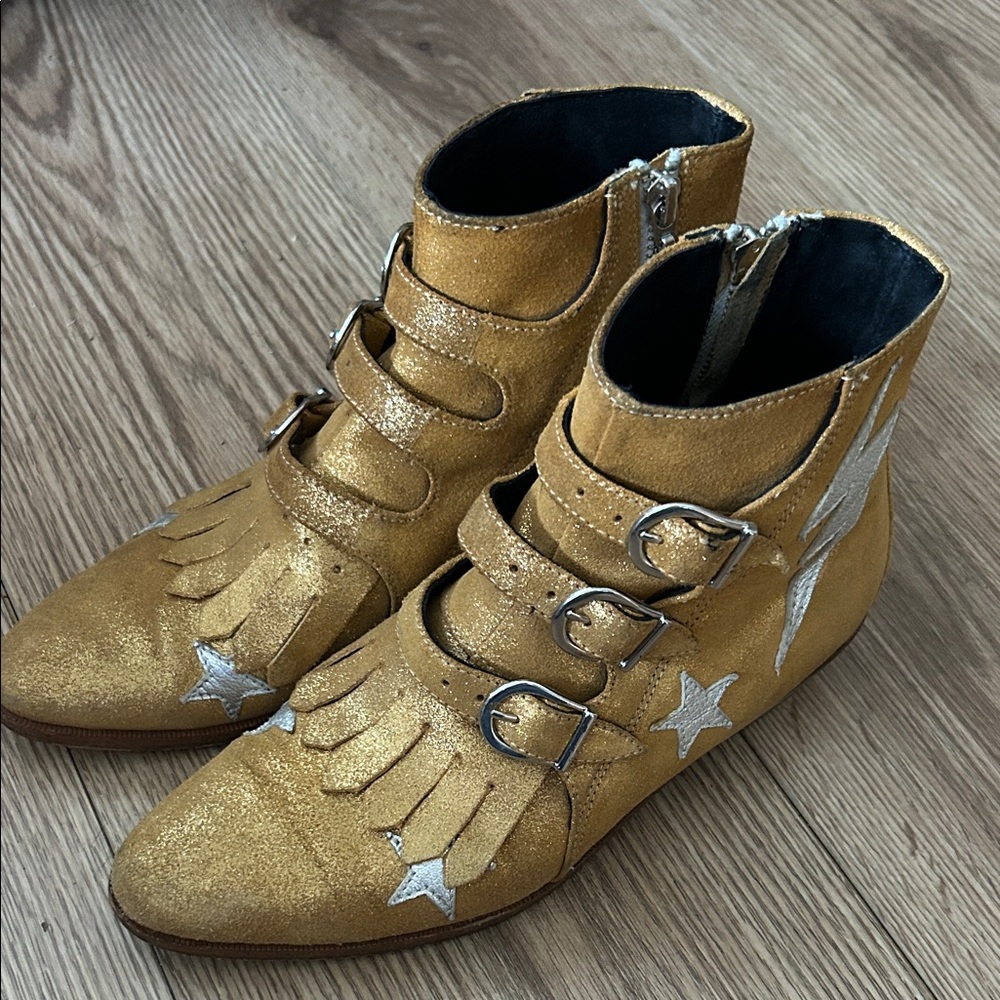 Modern Vice Gold and Silver Star and Bolt Bootie